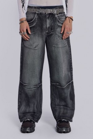 Jadedlondon Black Ethereal Colossus Jeans | JADLDN24521