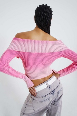 Jadedlondon Candy Pink Tribeca Knitted Top | JADLDN24048