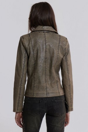 Jadedlondon Cannon Faux Leather Jacket | JADLDN24179