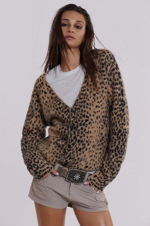 Jadedlondon Leopard Chuck Cardigan | JADLDN23877