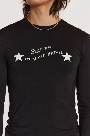 Jadedlondon Movie Star Long Sleeve Top | JADLDN24633