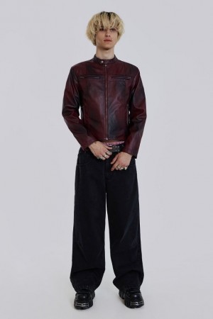 Jadedlondon Oxblood Piston Jacket | JADLDN24617