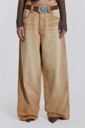 Jadedlondon Sand Colossus Baggy Jeans | JADLDN24420