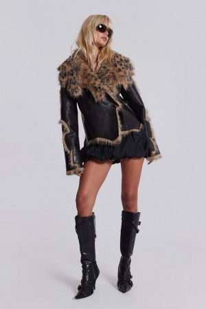 Jadedlondon Seone Faux Fur Jacket | JADLDN24193