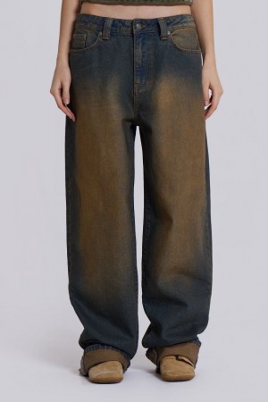 Jadedlondon Sonic Jeans In Dirty Wash | JADLDN24427