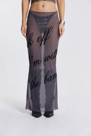 Jadedlondon Spoiled Rotten Mesh Maxi Skirt | JADLDN24198