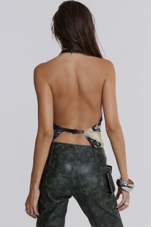 Jadedlondon Vision Backless Halter Top | JADLDN24033