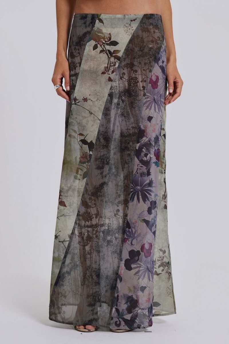 Jadedlondon Asteria Panelled Maxi Skirt | JADLDN24211