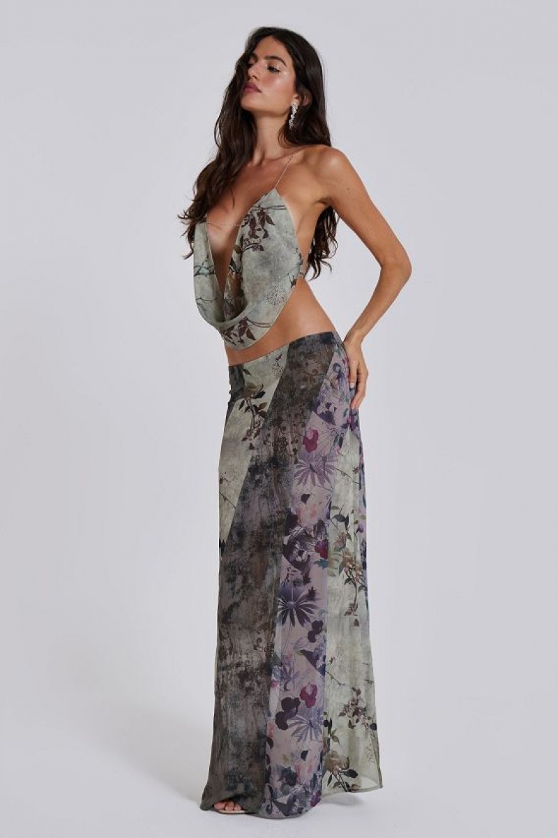 Jadedlondon Asteria Panelled Maxi Skirt | JADLDN24211