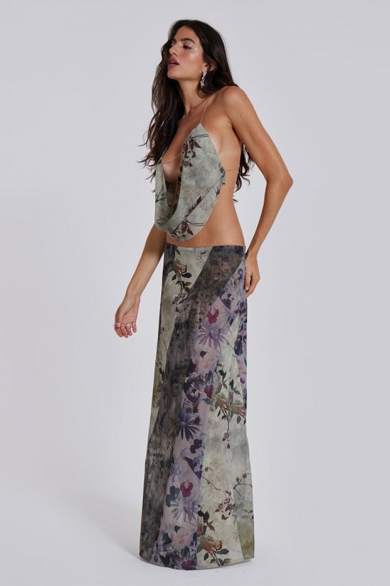 Jadedlondon Asteria Panelled Maxi Skirt | JADLDN24211