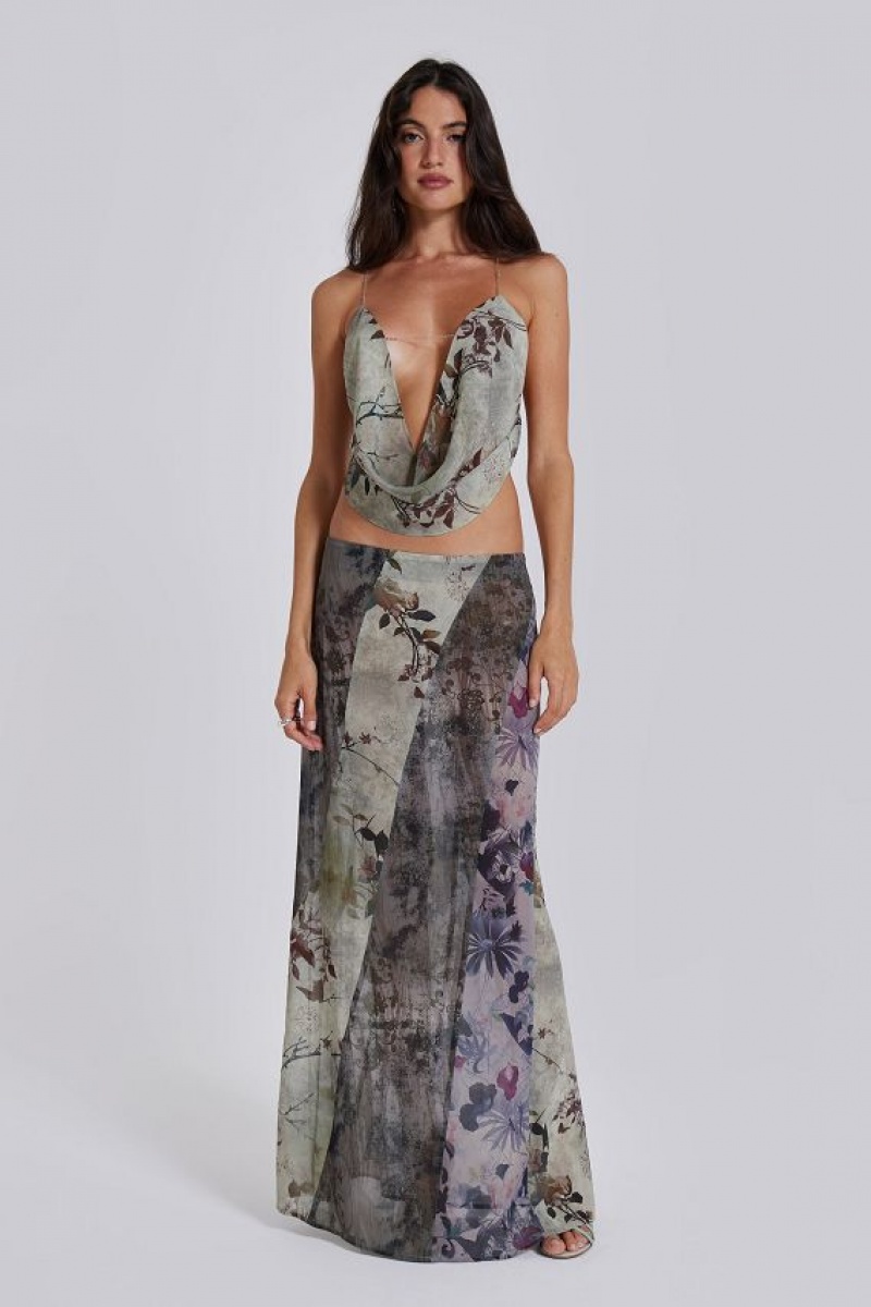 Jadedlondon Asteria Panelled Maxi Skirt | JADLDN24211