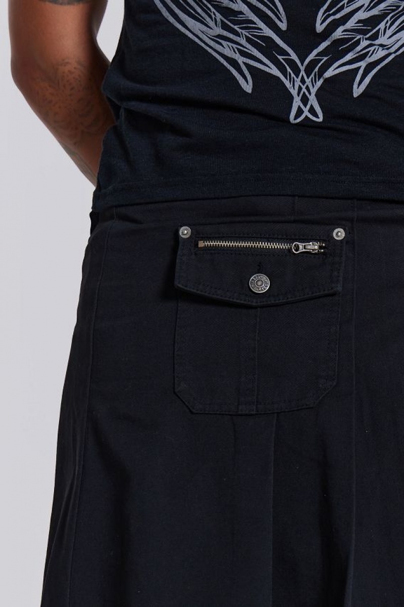 Jadedlondon Black Anarcho Kilt | JADLDN24788