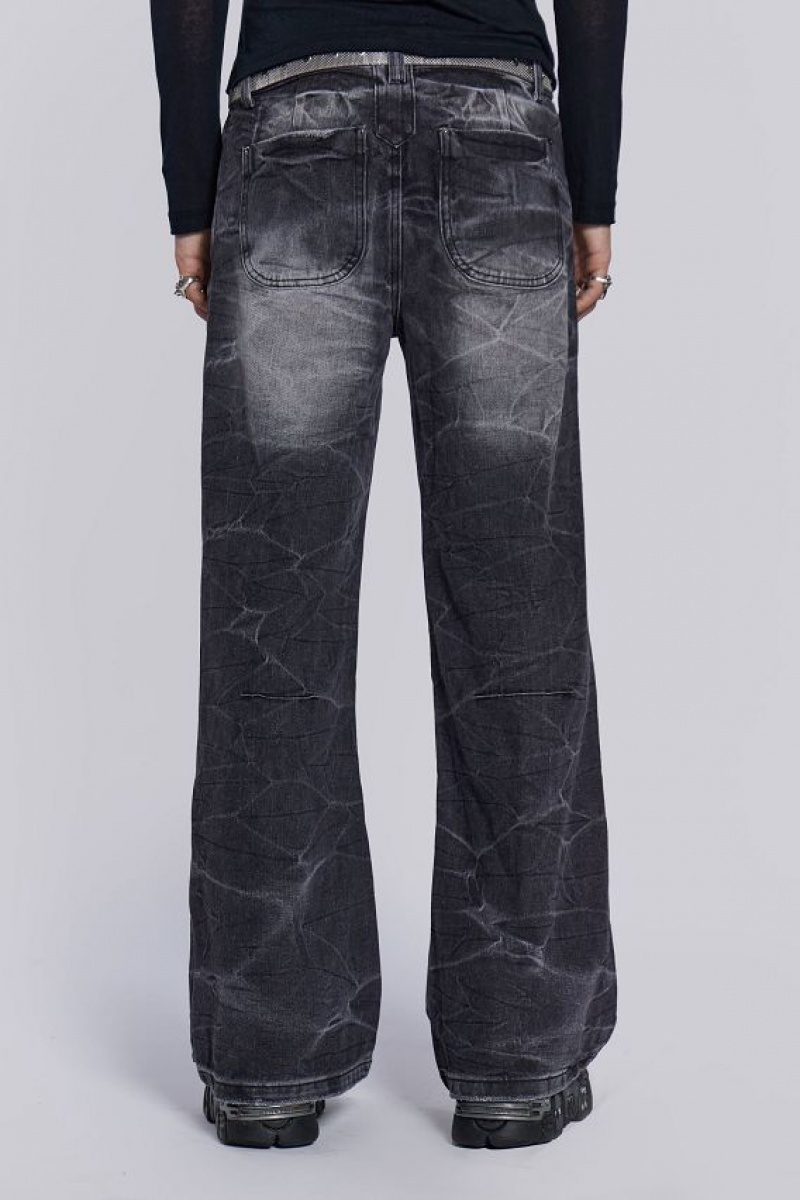 Jadedlondon Black Crease Blaze Jean | JADLDN24556