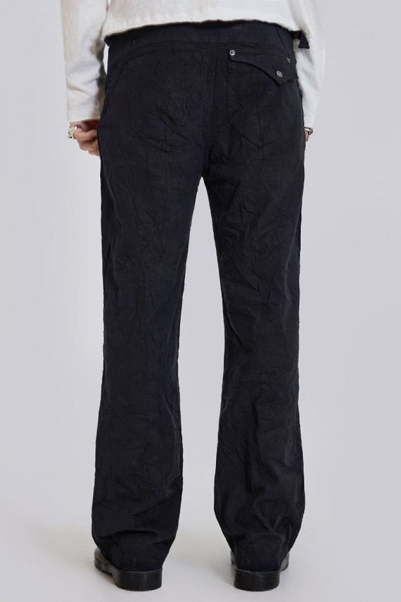 Jadedlondon Black Creased Pants | JADLDN24770