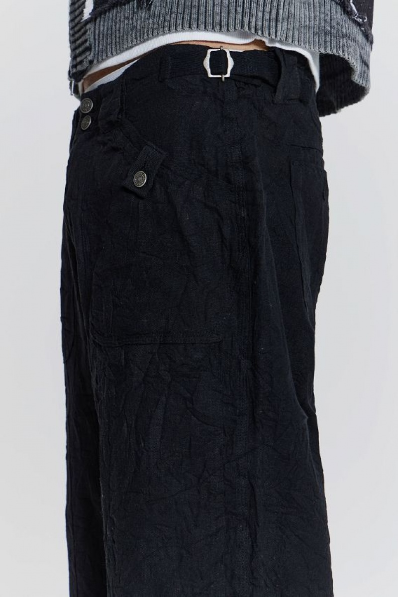 Jadedlondon Black Creased Pants | JADLDN24742