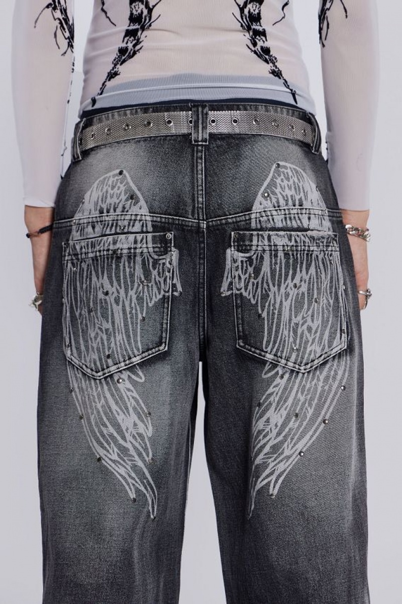 Jadedlondon Black Ethereal Colossus Jeans | JADLDN24521