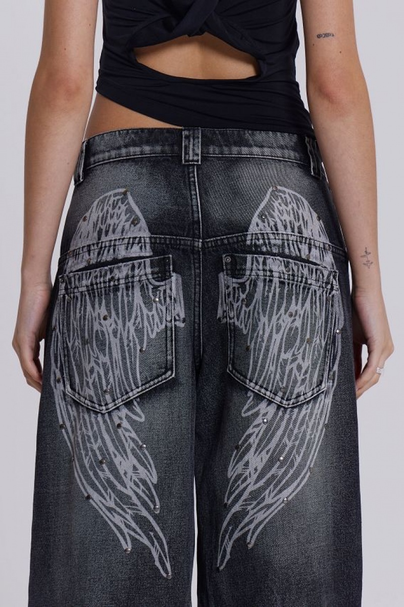 Jadedlondon Black Ethereal Colossus Jeans | JADLDN24522