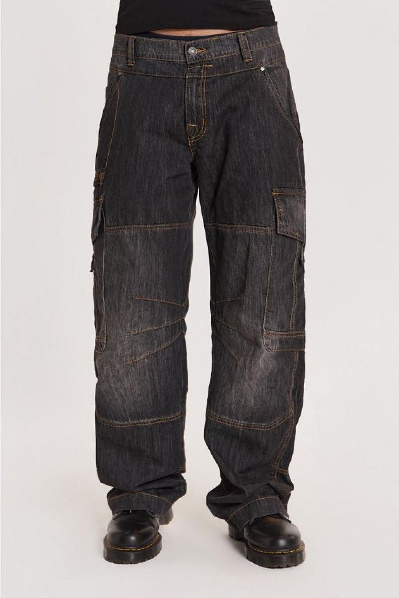 Jadedlondon Black Millennium Cargo Jeans | JADLDN24737