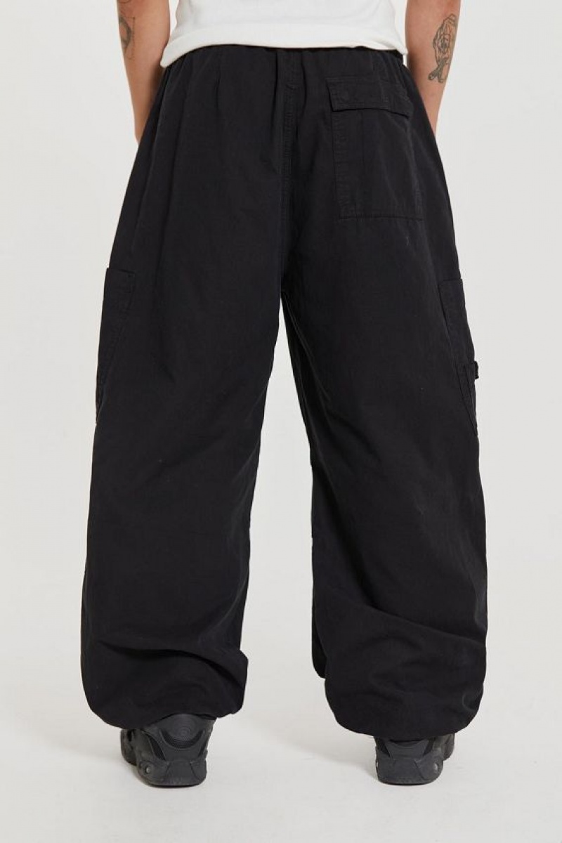 Jadedlondon Black Parachute Cargo Pants | JADLDN24777