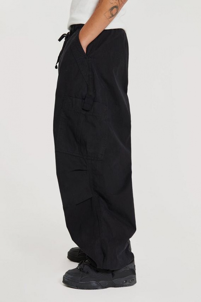 Jadedlondon Black Parachute Cargo Pants | JADLDN24777