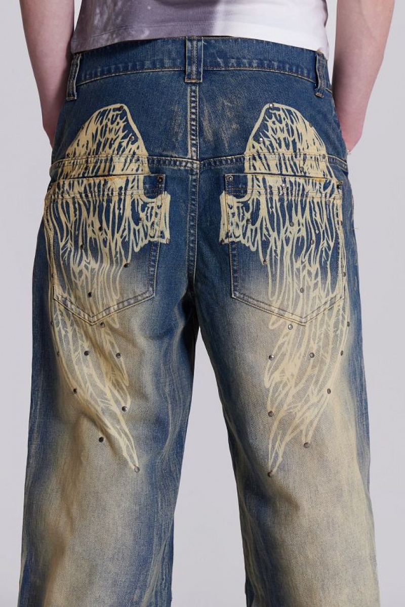 Jadedlondon Blue Ethereal Colossus Jeans | JADLDN24495