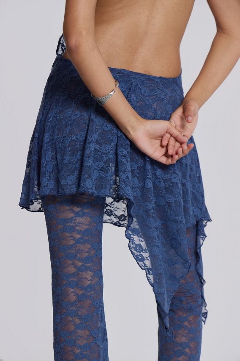 Jadedlondon Blue Riva Lace Co-ord Set | JADLDN24082