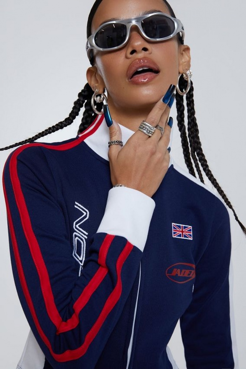 Jadedlondon Blueprint Track Jacket With Full Zip | JADLDN23954