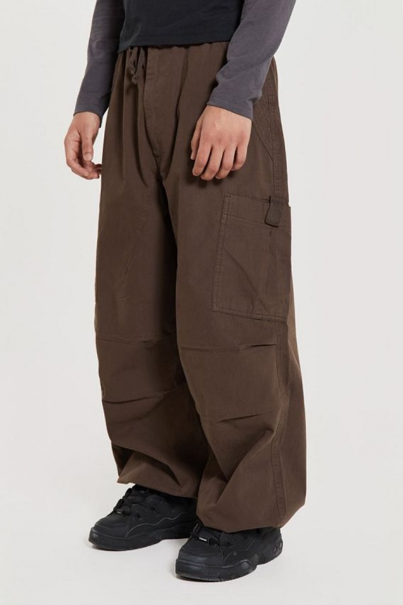 Jadedlondon Brown Parachute Cargo Pants | JADLDN24774