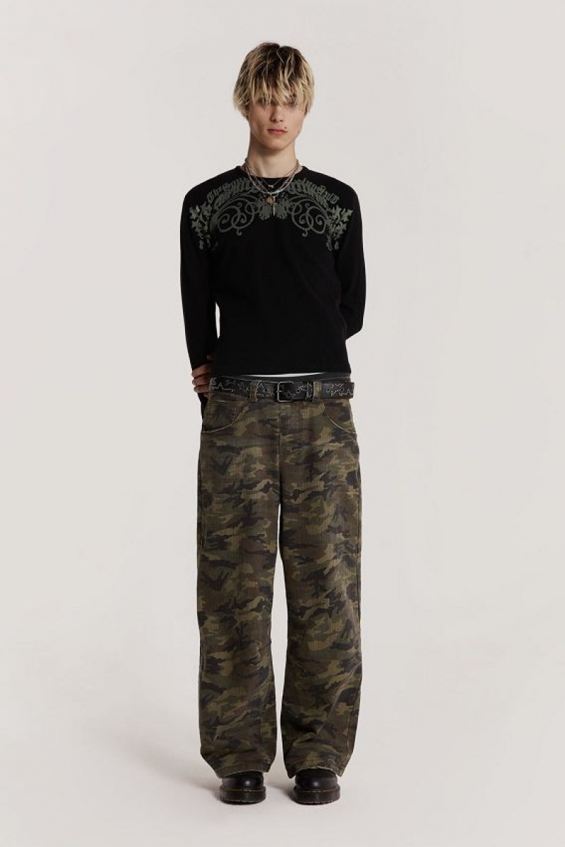 Jadedlondon Camo Colossus Baggy Jeans | JADLDN24482