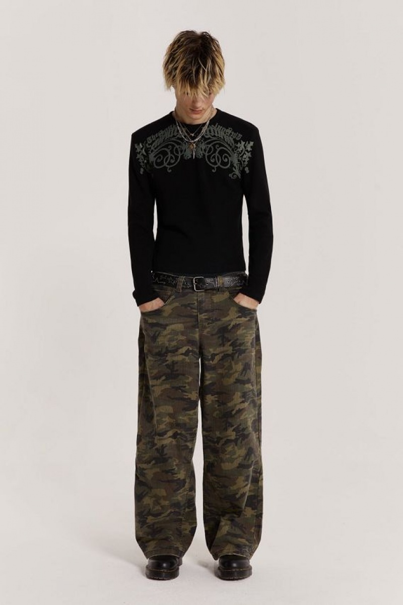 Jadedlondon Camo Colossus Baggy Jeans | JADLDN24525