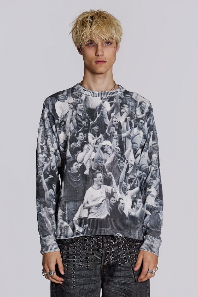 Jadedlondon Crowd Print Jumper | JADLDN24835