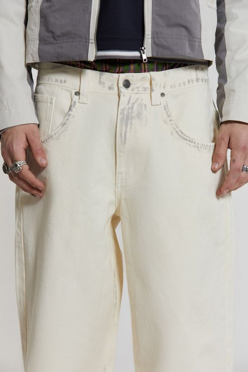 Jadedlondon Dirty White Colossus Baggy Jeans | JADLDN24516