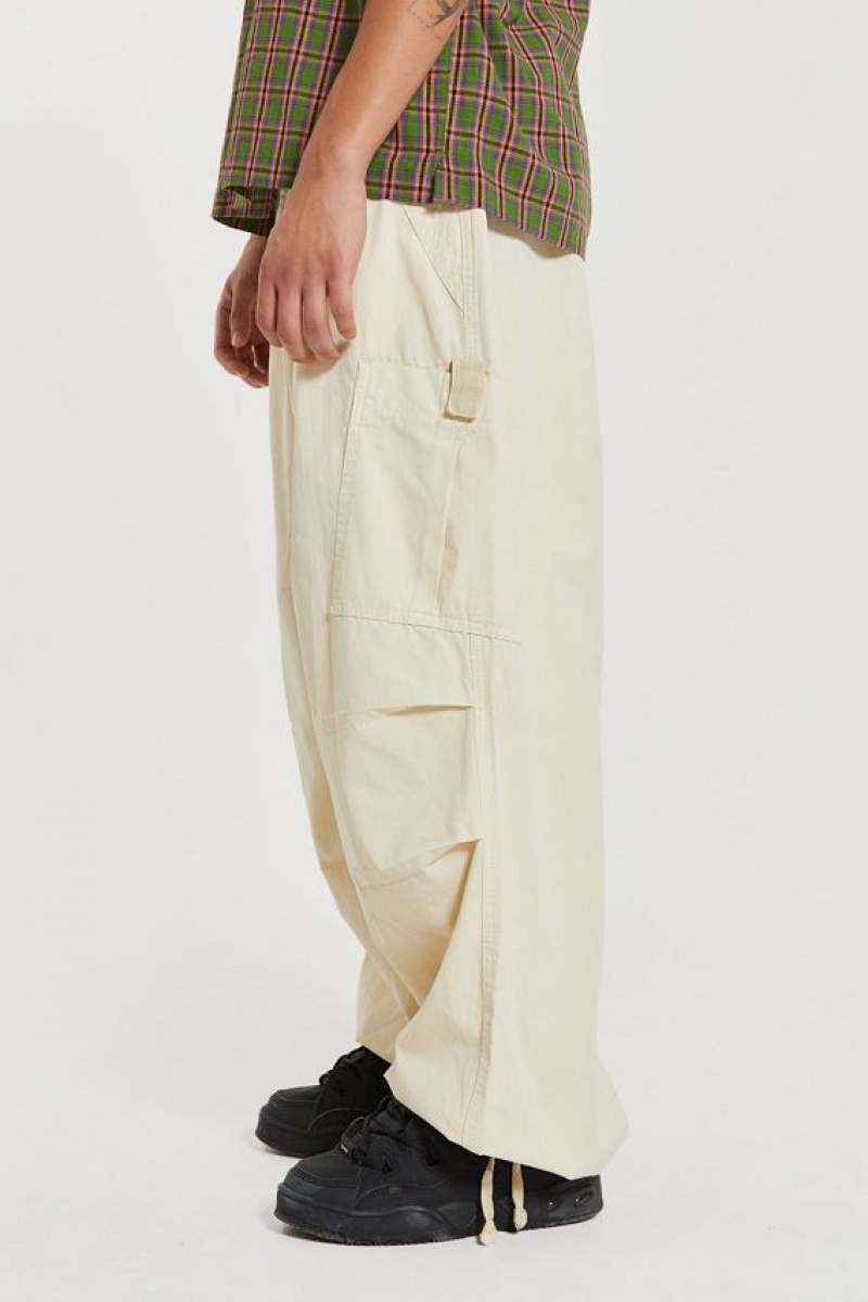 Jadedlondon Ecru Parachute Cargo Pants | JADLDN24773