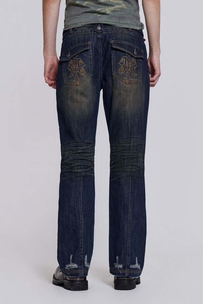 Jadedlondon Embroidered Bass Jeans | JADLDN24557