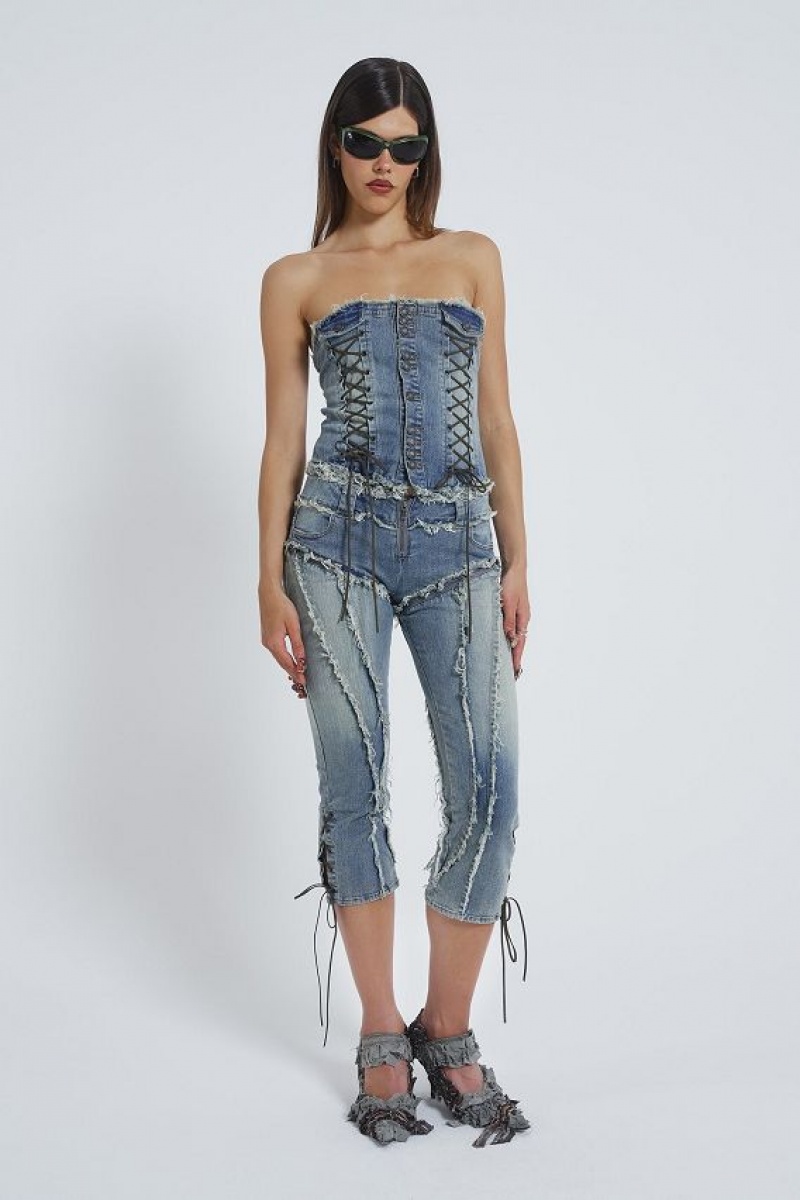 Jadedlondon Get Riding 5 In 1 Detachable Denim Jumpsuit | JADLDN24132