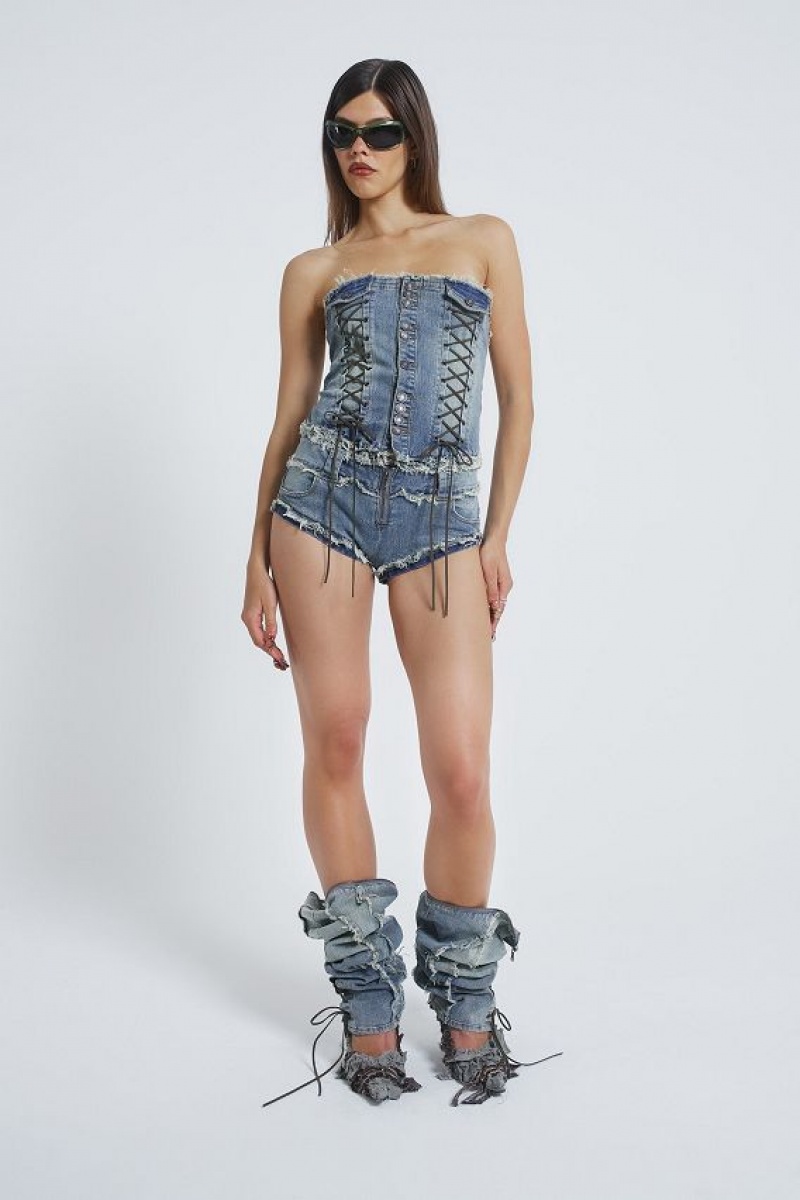 Jadedlondon Get Riding 5 In 1 Detachable Denim Jumpsuit | JADLDN24132