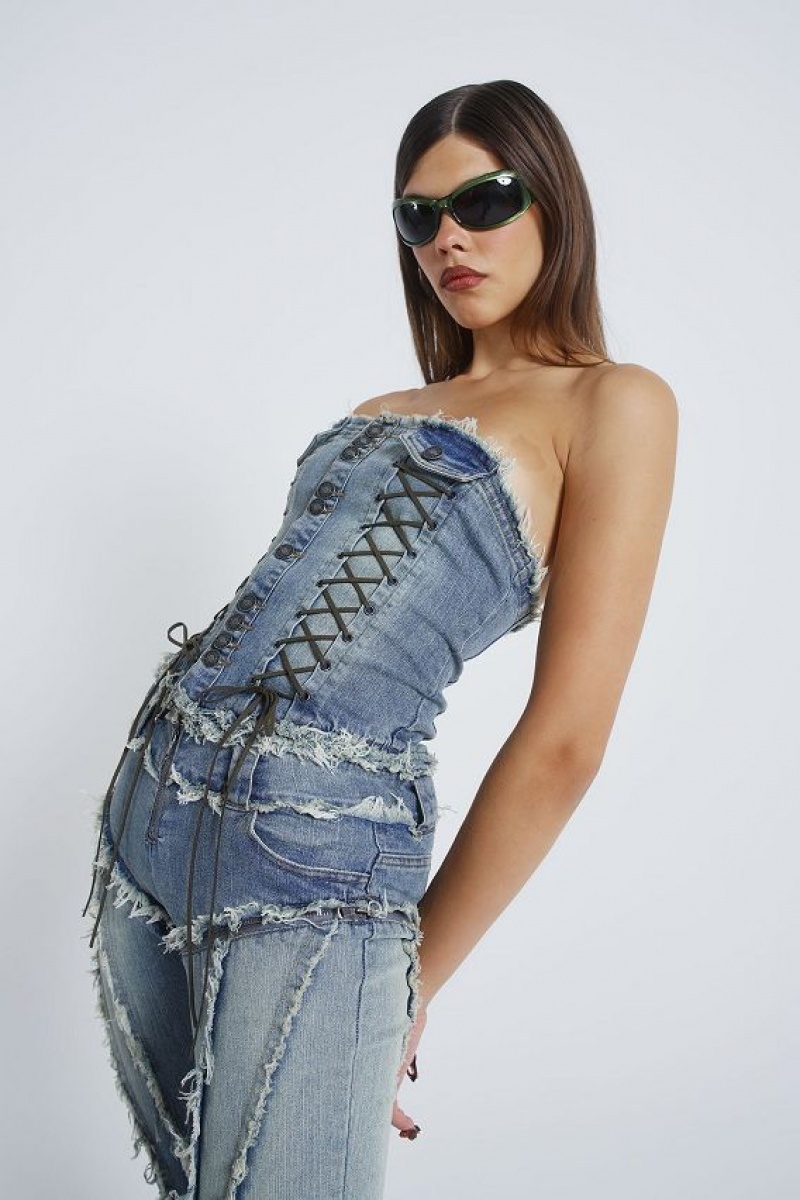 Jadedlondon Get Riding 5 In 1 Detachable Denim Jumpsuit | JADLDN24132