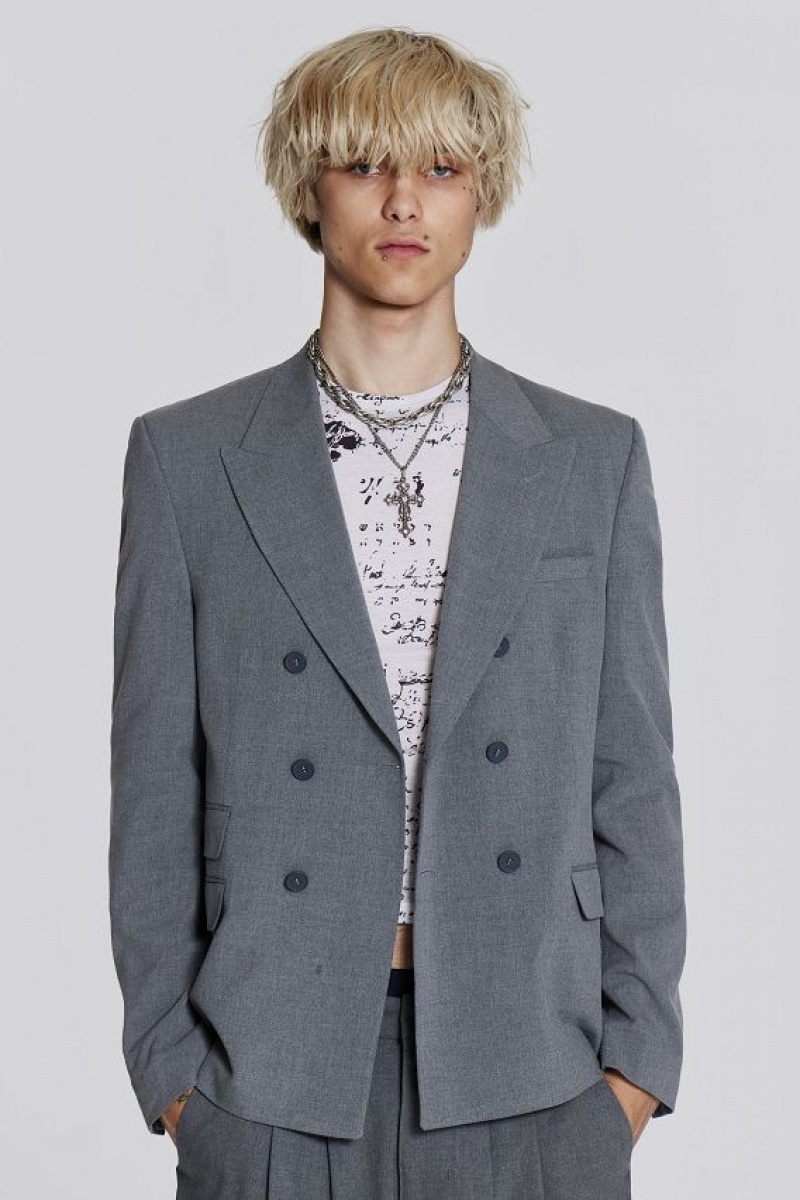 Jadedlondon Grey Goliath Blazer | JADLDN24605