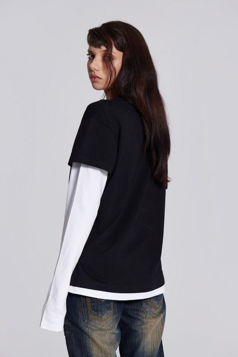 Jadedlondon Ibiza Kiss Double Layer Tee | JADLDN23913