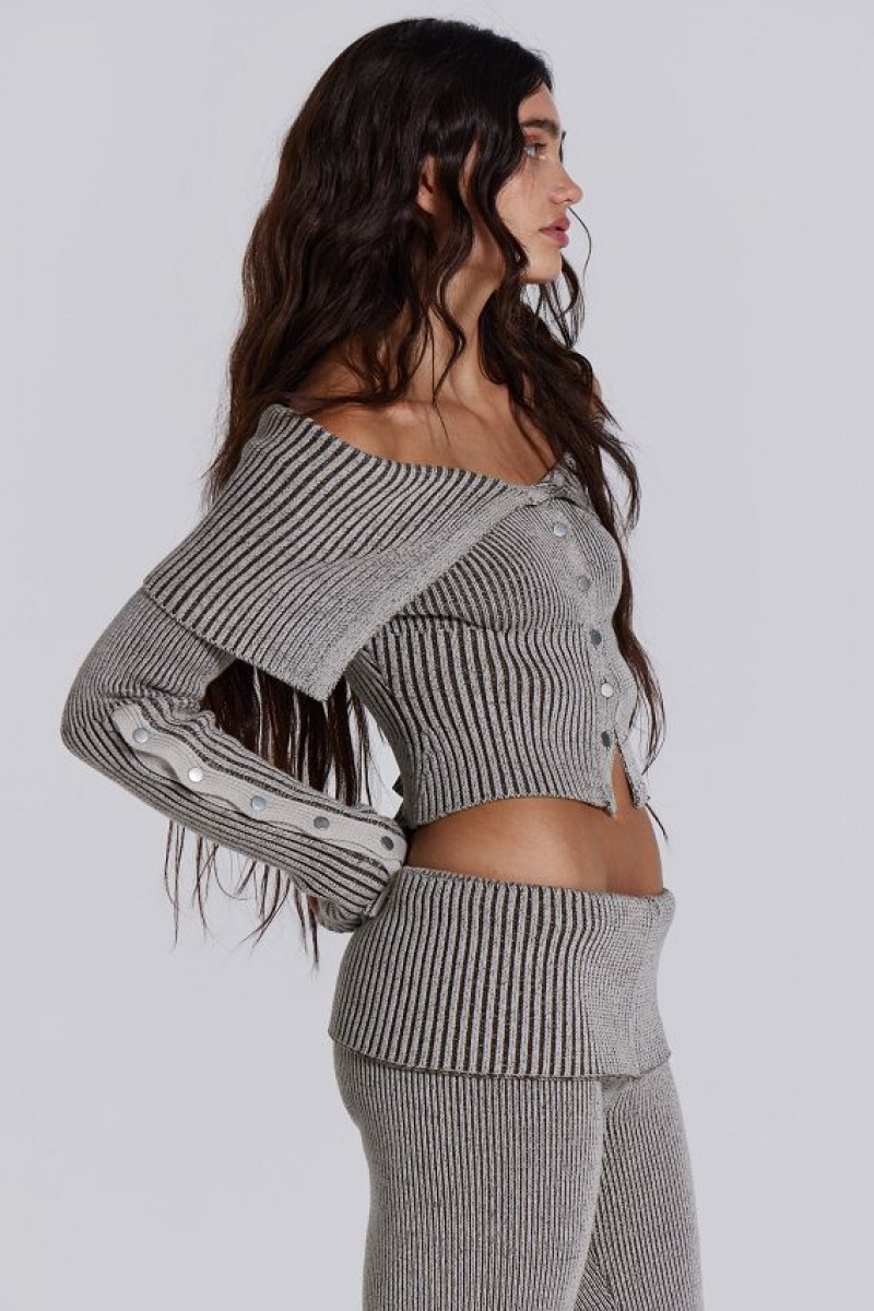 Jadedlondon Kensu Off The Shoulder Knit Top | JADLDN23889