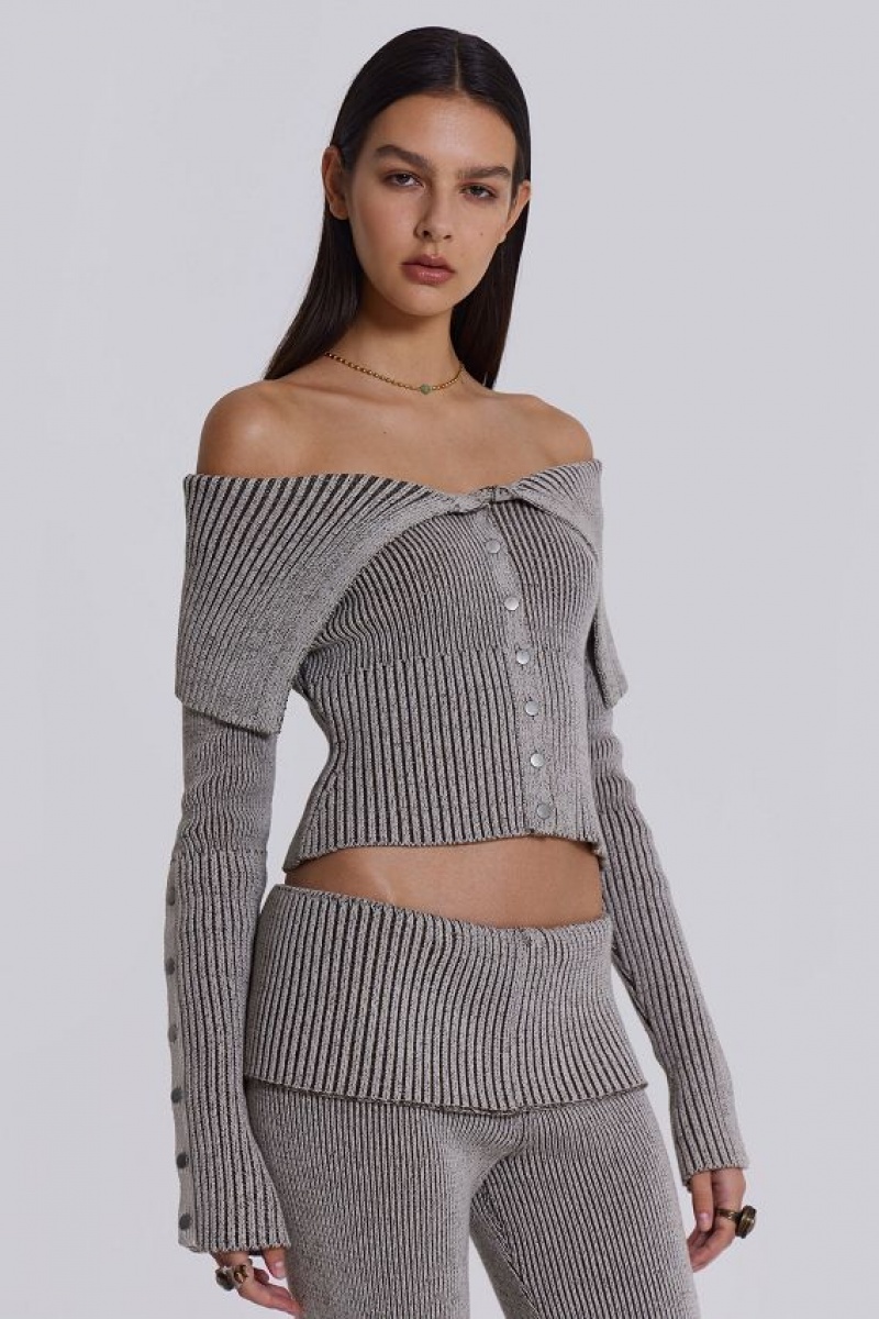 Jadedlondon Kensu Off The Shoulder Knit Top | JADLDN23889