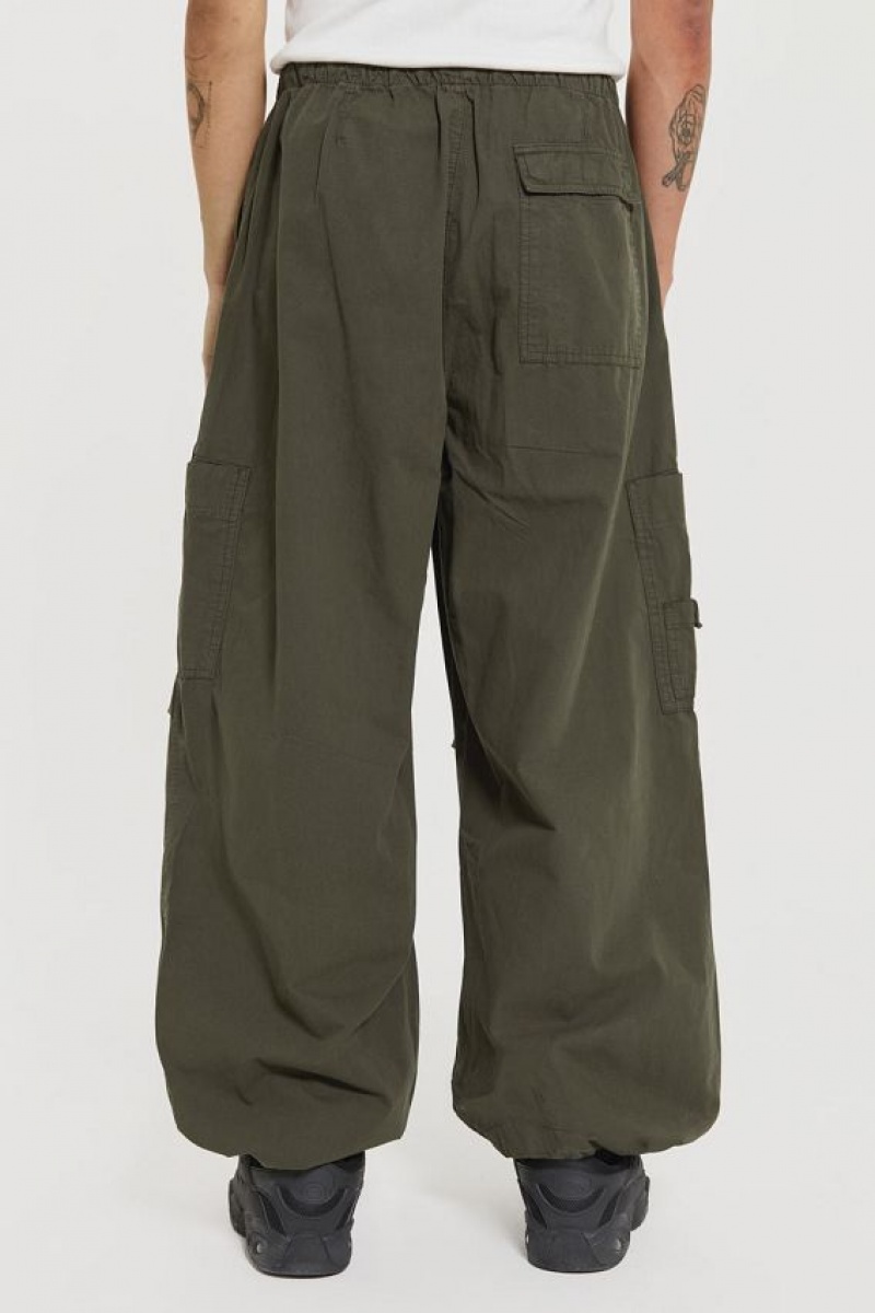 Jadedlondon Khaki Parachute Cargo Pants | JADLDN24775