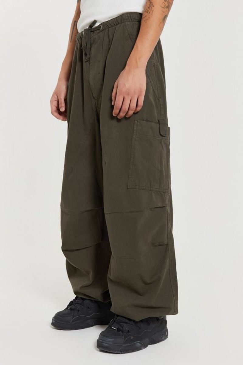 Jadedlondon Khaki Parachute Cargo Pants | JADLDN24775