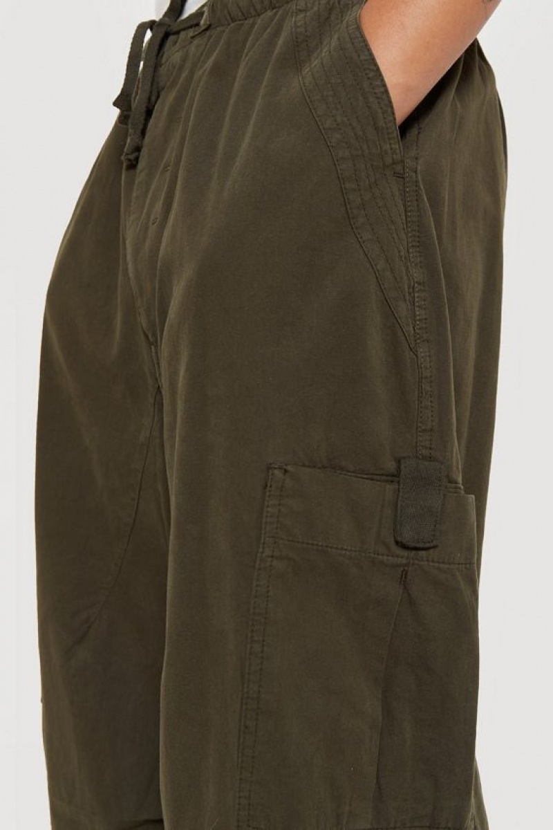 Jadedlondon Khaki Parachute Cargo Pants | JADLDN24775