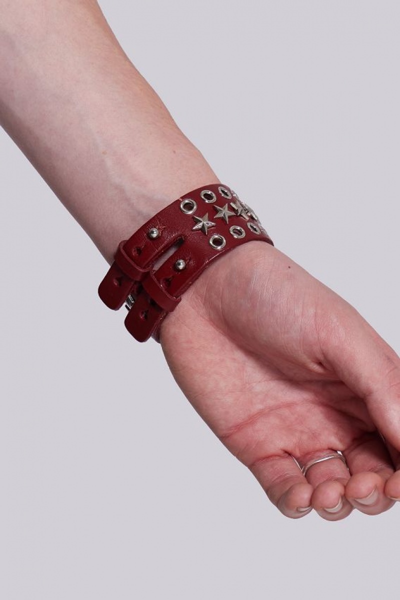 Jadedlondon Leather Studded Bracelet | JADLDN24903