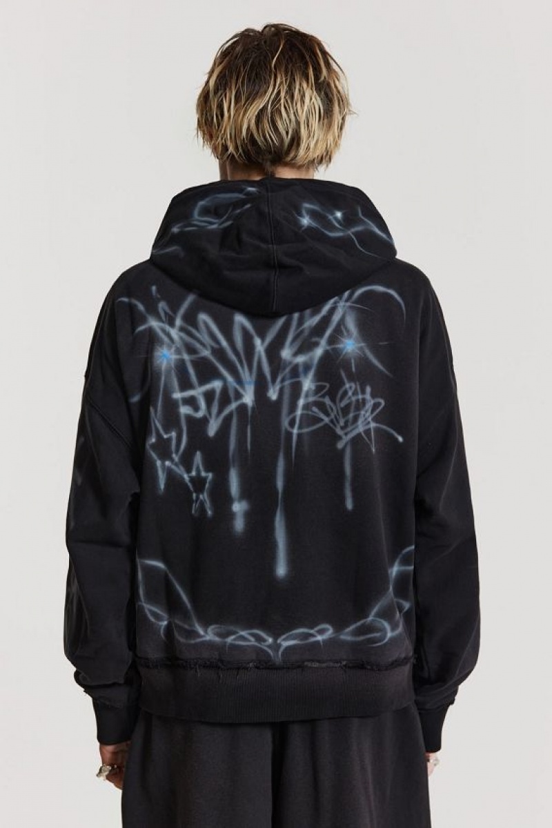 Jadedlondon Light Across The Water Zip Up Hoodie | JADLDN24715