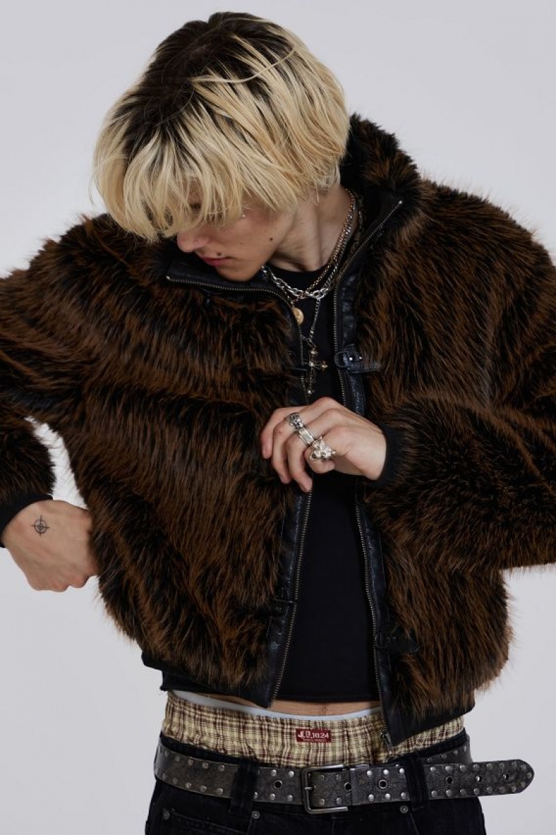 Jadedlondon Mendoza Faux Fur Jacket | JADLDN24621