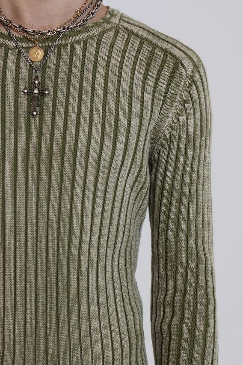 Jadedlondon Moss Green Vault Knit | JADLDN24827