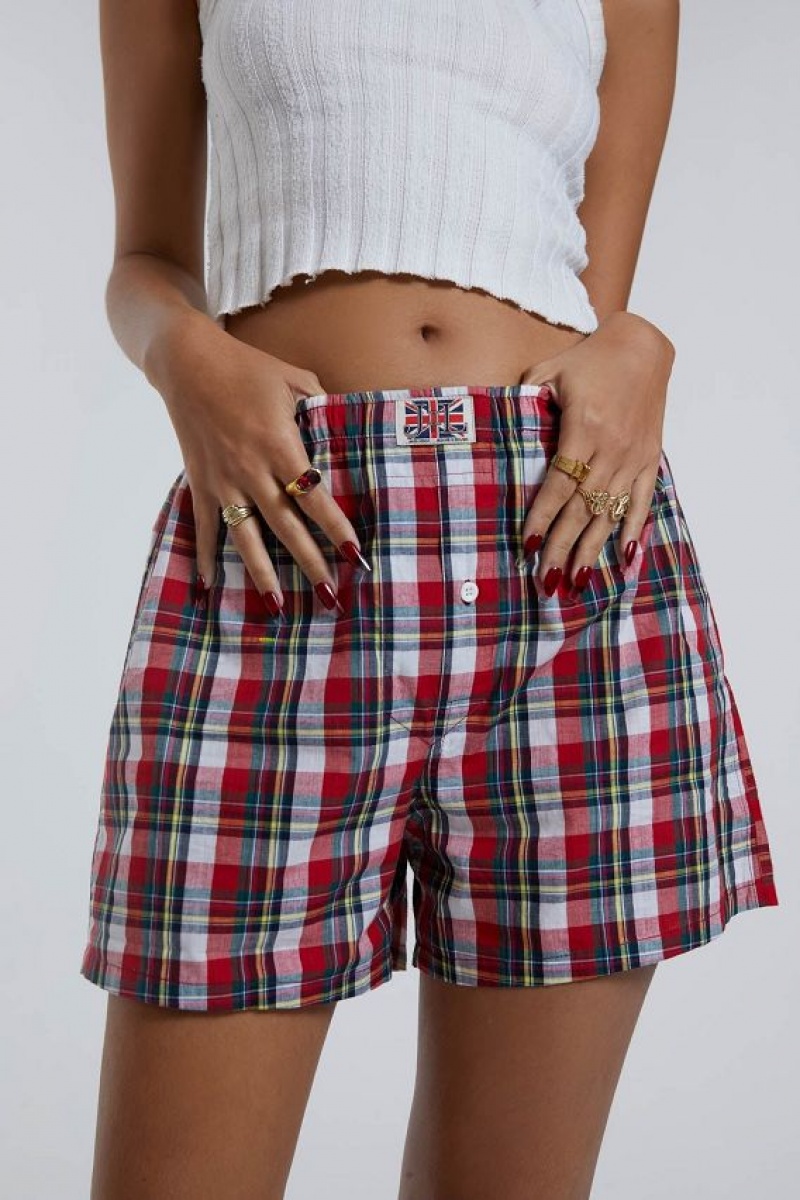 Jadedlondon Multi Tartan Boxer Short | JADLDN24122