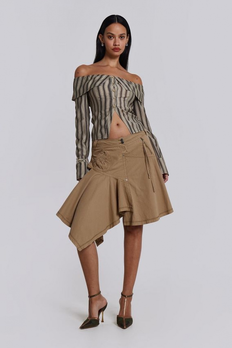 Jadedlondon Noa Cargo Midi Skirt | JADLDN24220